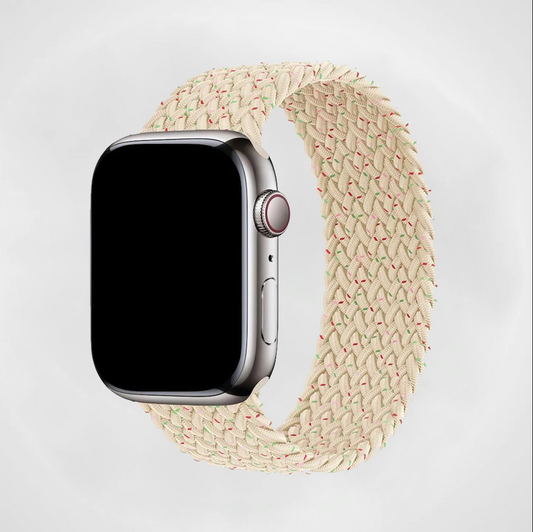 Beige Starlight Braided Solo Loop Apple Watch Band
