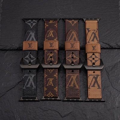 LV-Luxury Leather Apple Watch Band