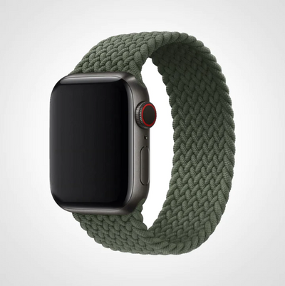 Olive Braided Solo Loop Apple Watch Band