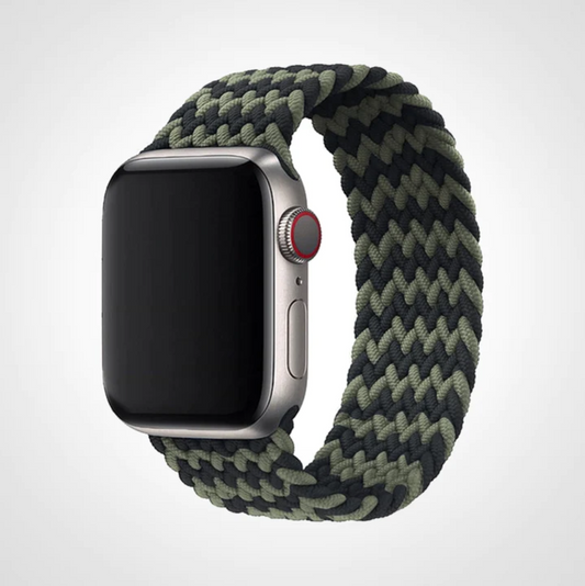 Gray Chevron Braided Solo Loop Apple Watch Band