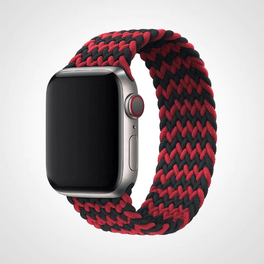 Red Chevron Braided Solo Loop Apple Watch Band