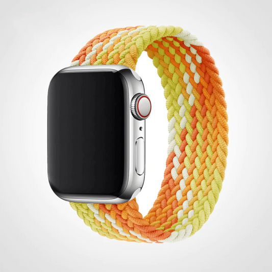 Orange Waves Braided Solo Loop Apple Watch Band
