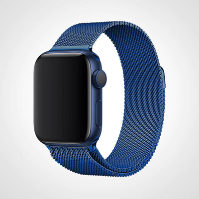 Blue Milanese Apple Watch Band