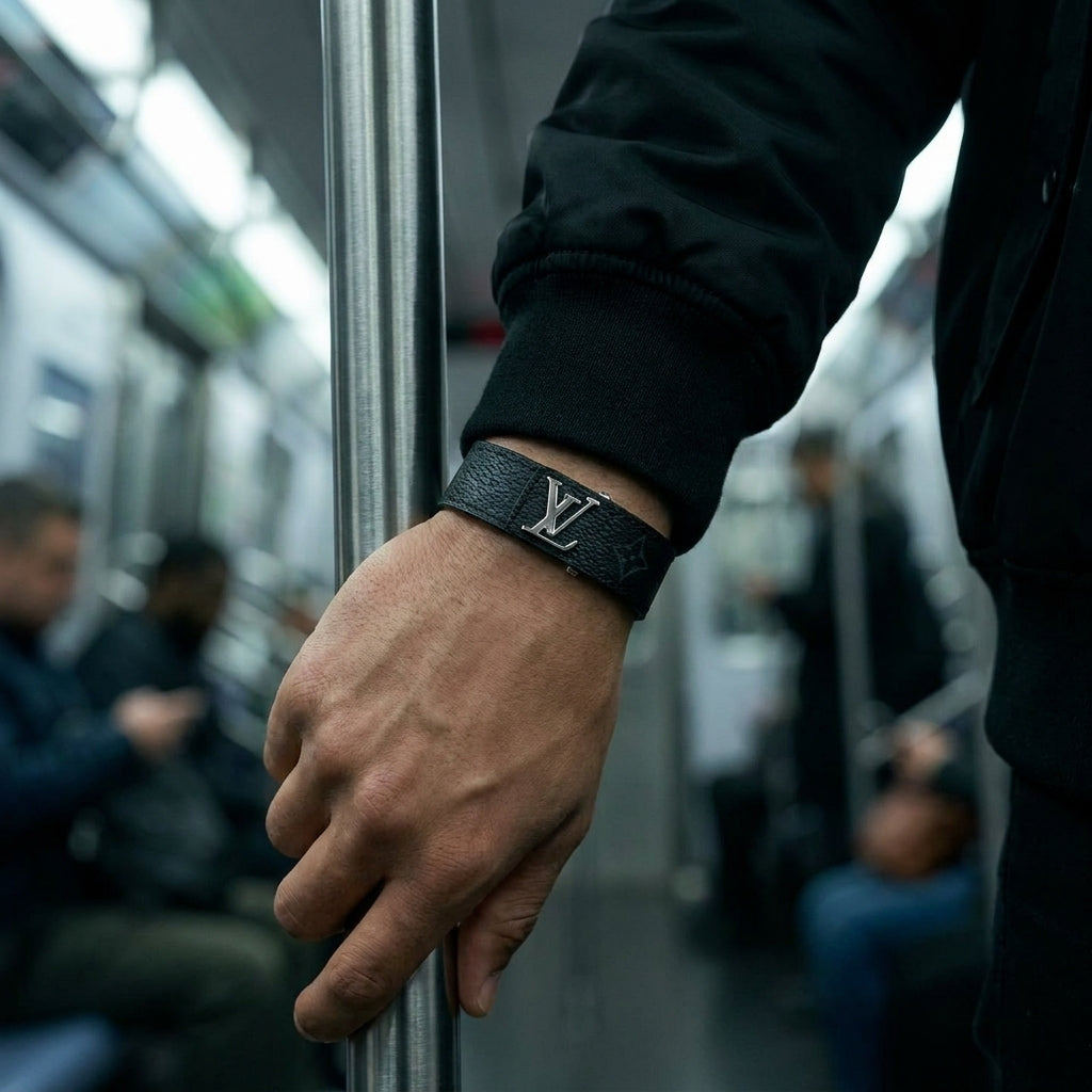Leather Monogram Bracelet