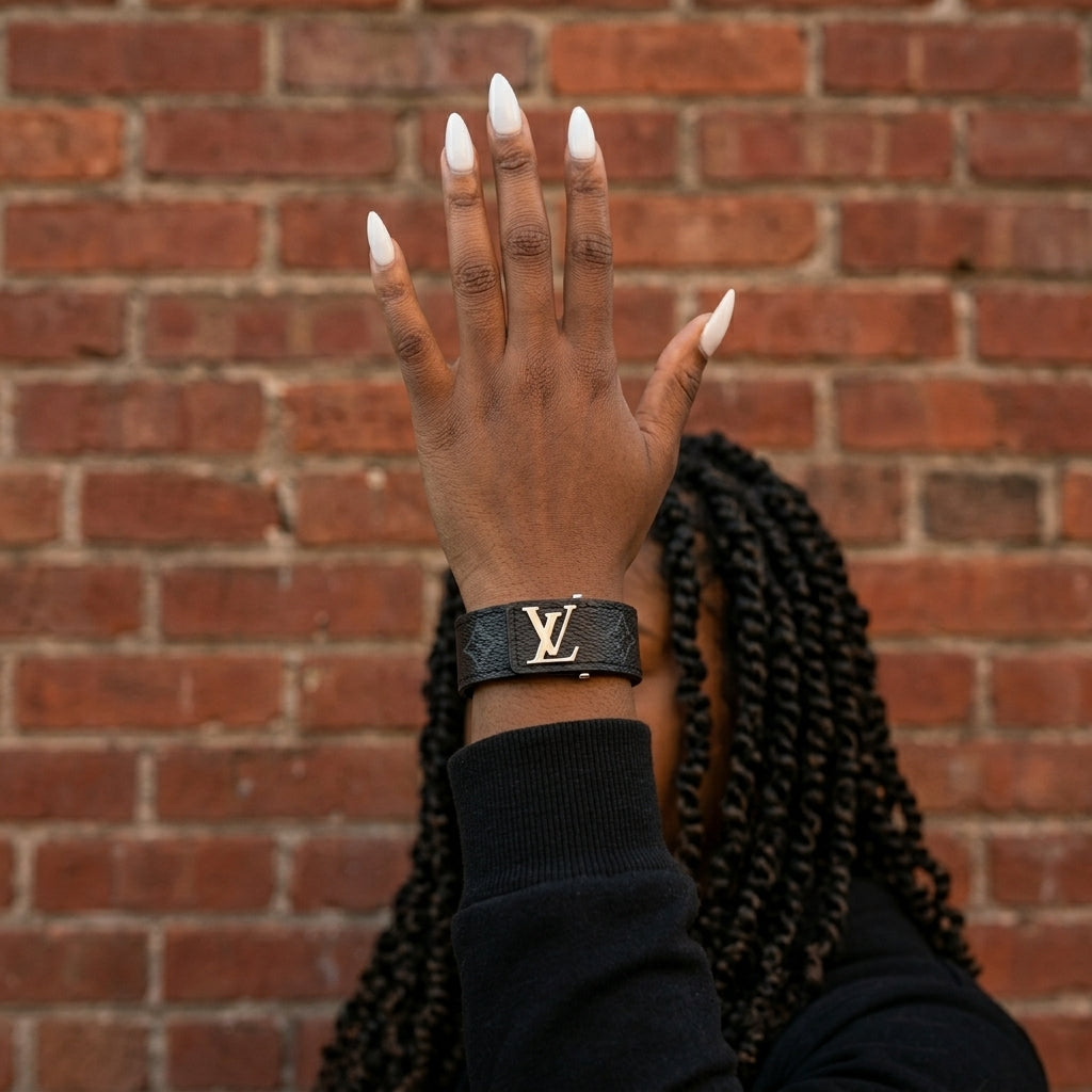 Leather Monogram Bracelet