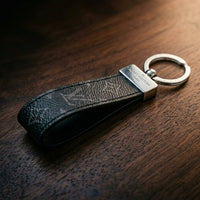 Leather Monogram Keychain