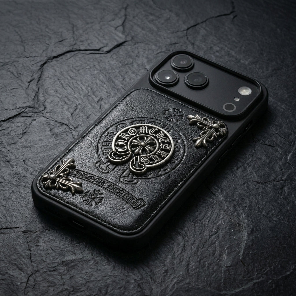 CH Leather Horseshoe iPhone Case