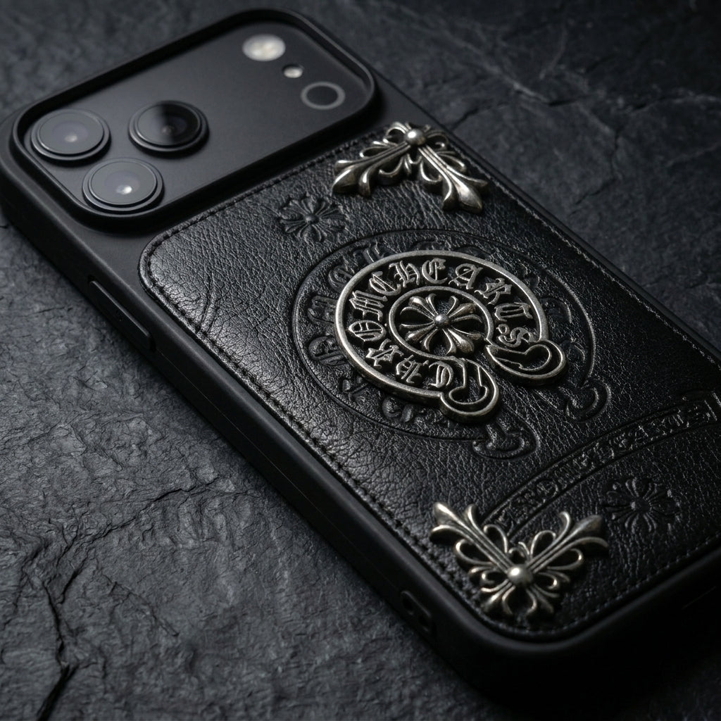 CH Leather Horseshoe iPhone Case