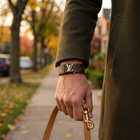 Leather Monogram Bracelet