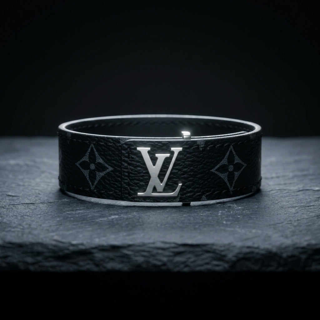 Leather Monogram Bracelet