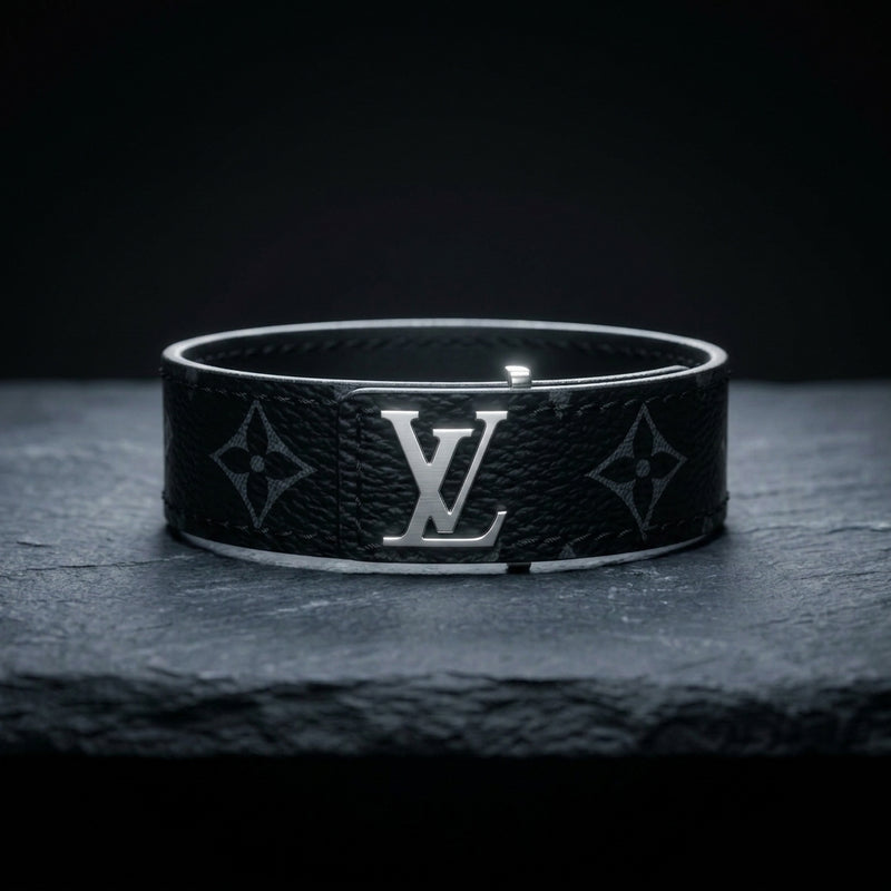 LV-Leather Monogram Bracelet