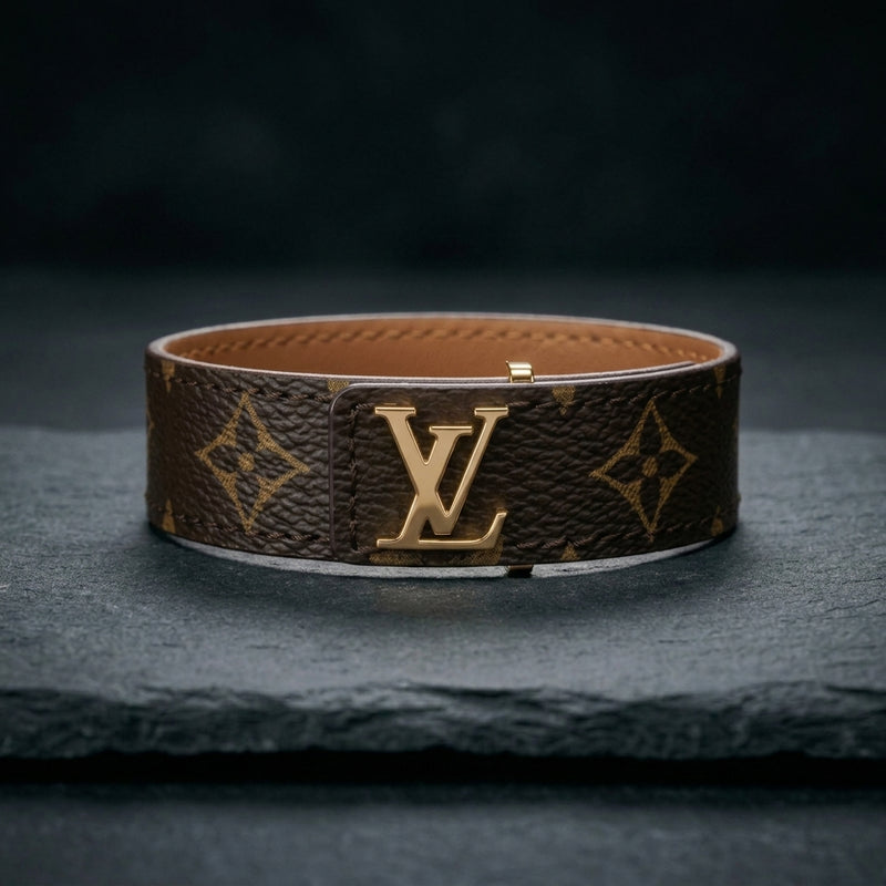 Leather Monogram Bracelet