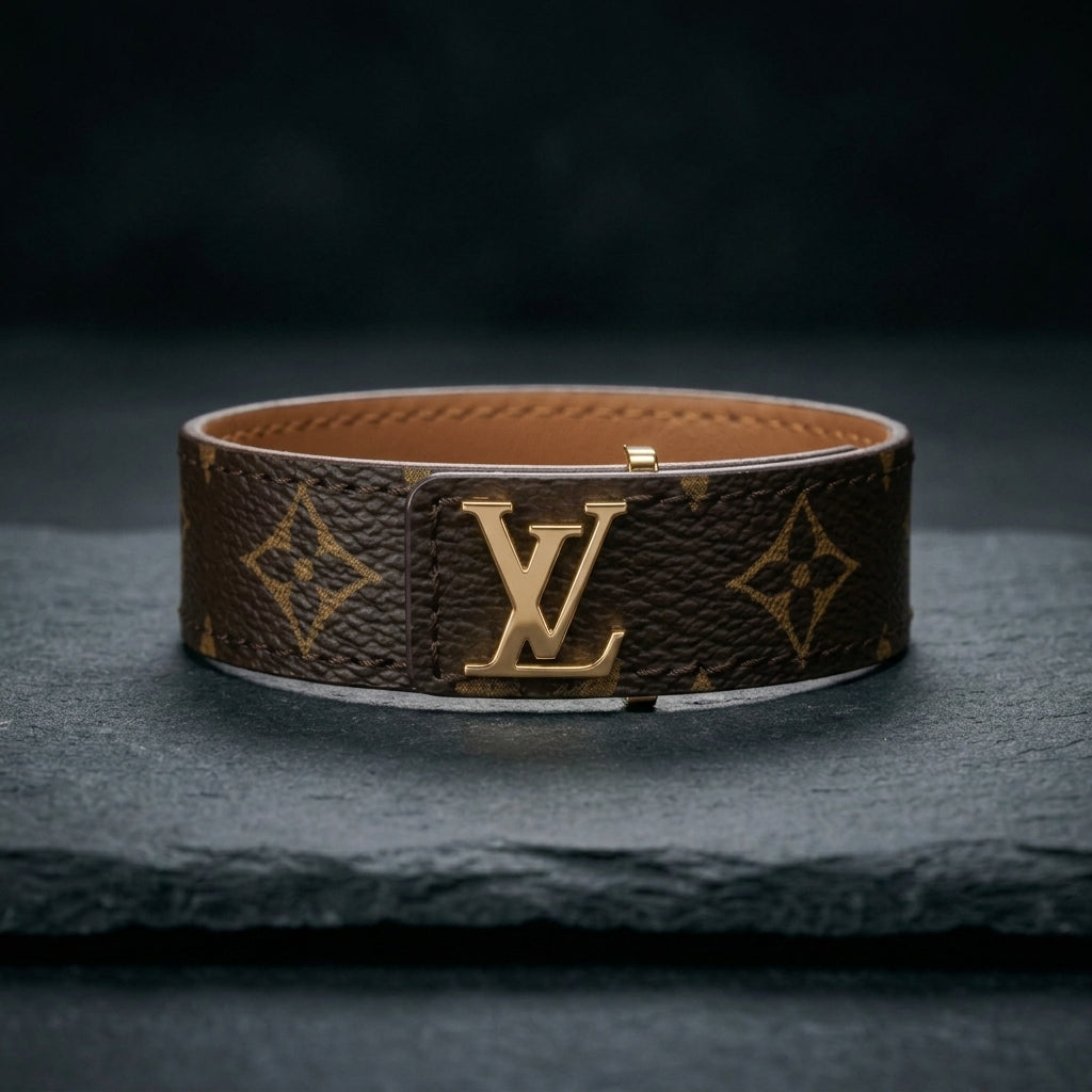 LV Leather Monogram Bracelet
