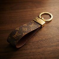Leather Monogram Keychain