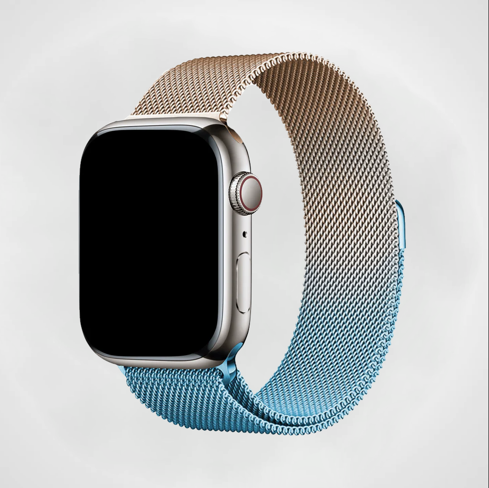 Blue Gold Gradient Milanese Apple Watch Band