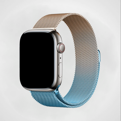 Blue Gold Gradient Milanese Apple Watch Band