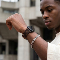 LV-Luxury Leather Apple Watch Band