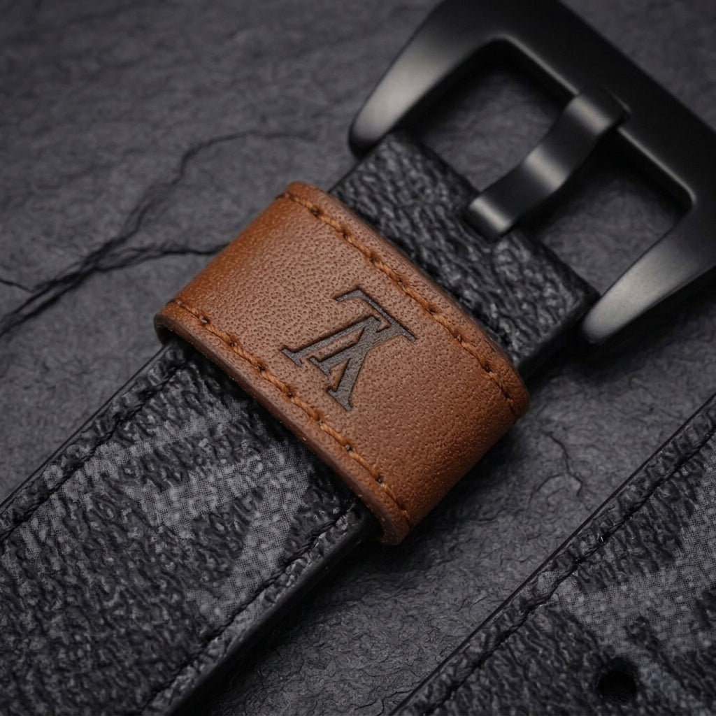 LV-Luxury Leather Apple Watch Band