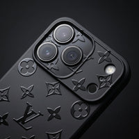 Glossy Black on Black Monogram Phone Case