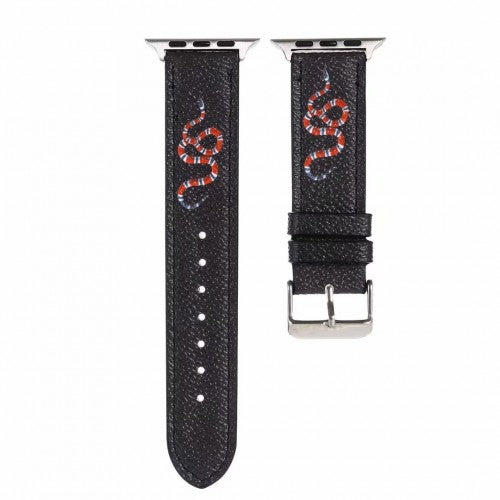 GG Print Luxury Leather Apple Watch Band