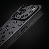 Glossy Black on Black Monogram Phone Case