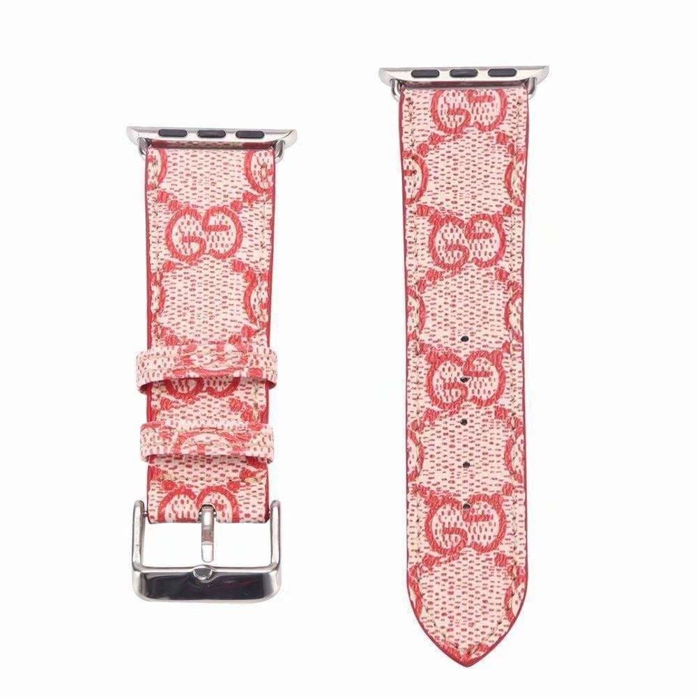 GG Luxury Leather Apple Watch Band