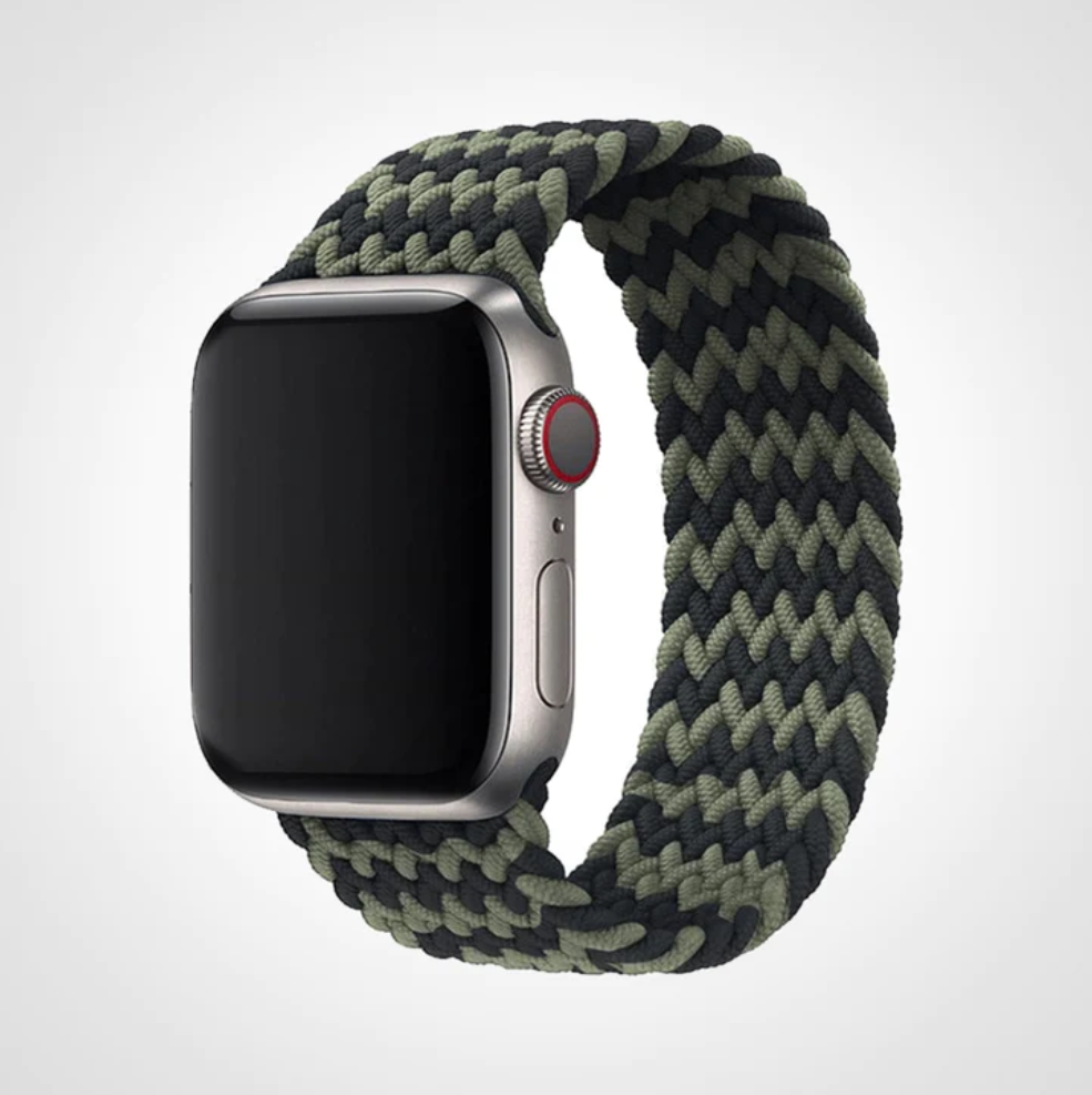 Gray Chevron Braided Solo Loop Apple Watch Band