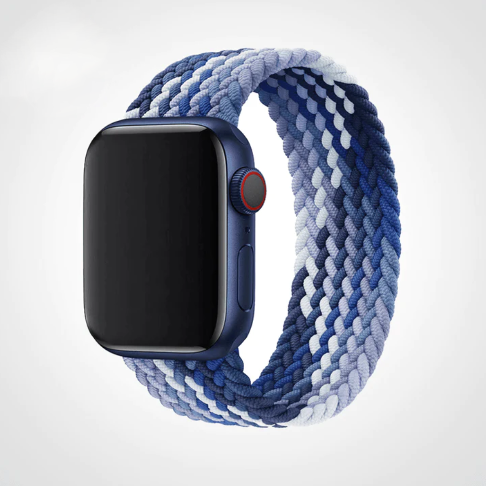 Blue Waves Braided Solo Loop Apple Watch Band