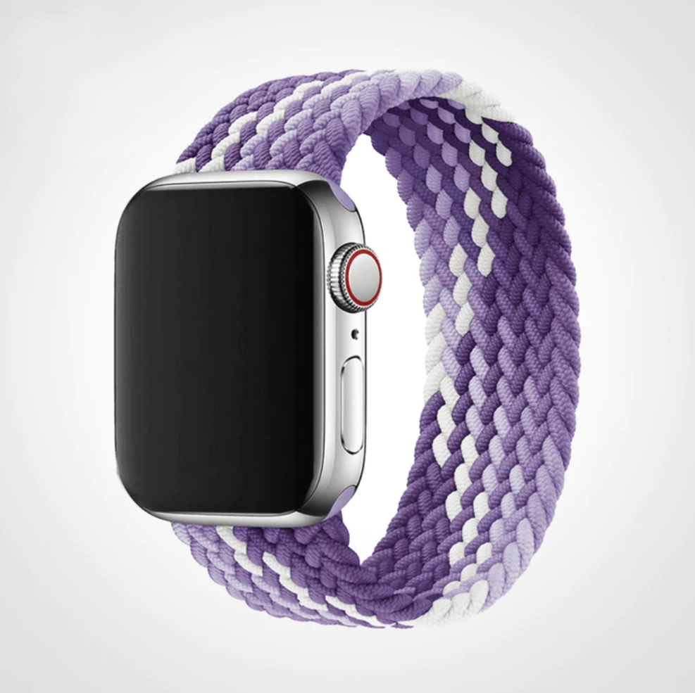 Purple Waves Braided Solo Loop Apple Watch Band