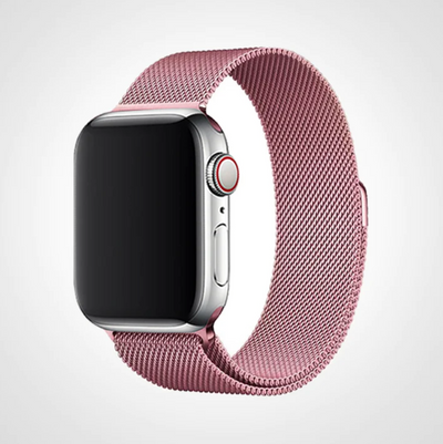 Pink Milanese Apple Watch Band